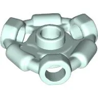 Plate Special 1 x 1 with Hole Through Stud, 3 Bars and 3 Bar Holes