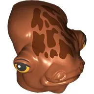 Minifig Head Special, Mon Calamari with Dark Brown Spots, Orange Eyes print