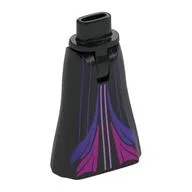 Minidoll Hips and Full Length Skirt with Dark Purple/Magenta Dress print