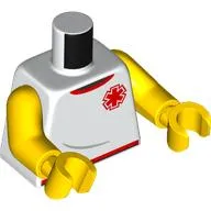 Torso, Shirt, Red Trim, Star of Life print, Yellow Arms and Hands