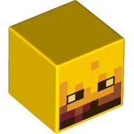 Minifig Head Special, Cube with Blaze Face Print