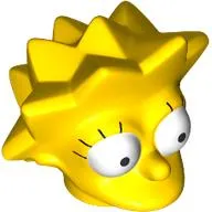 Minifig Head Special, Simpsons, Lisa Simpson - Wide Eyes