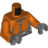 Torso, Wetsuit, Light Bluish Grey Zipper, Utility Belt, Dark Bluish Grey Pouches print, Reddish Orange Arms, Dark Bluish Gray Hands