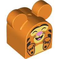 Duplo Brick 2 x 2 x 2 Curved Top with Tigger print