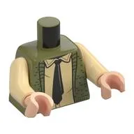 Torso Knitted Sweater, Tan Shirt, Black Tie print, Tan Arms, Light Nougat Hands