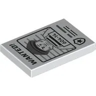 Tile 2 x 3 with Wanted Poster, '604-14' print