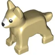 Animal, Dog, Small (Puppy), Alsatian / German Shepherd (Police Dog) with Black Eyes and White Muzzle Print