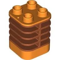 Duplo Brick 2 x 2 x 2 Orange with Flex Spring