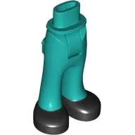 Minidoll Hips and Trousers with Back Pockets and Dark Red Legs, Black Shoes print