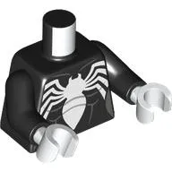 Torso, White Spider print, Black Arms, White Hands