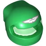 Helmet, Formula 1 with Trans-Green Visor pattern and White/Silver Aston Martin Wings print