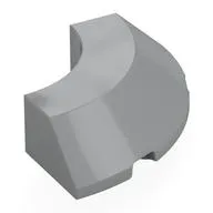 Brick Round Corner 4 x 4 x 1 with Bottom Cut Outs, No Studs, Flat Top
