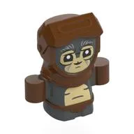 Creature, Anzellan, Reddish Brown Hood, Belt, Hands, Tan Face Print (Babu Frik)
