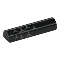 Brick Curved 1 x 4 x 2/3 Double, No Studs with Silver Stars (Mercedes Logos) Left Print