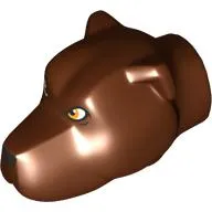 Animal Body Part, Dog Head with Orange Eyes Print (Fluffy)