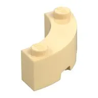 Brick Round Corner 3 x 3 Macaroni with 2 Studs
