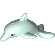 Animal, Dolphin, Jumping with Bottom Axle Holder with Brown Eyes print