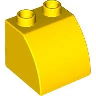 Duplo Brick 2 x 2 x 1 1/2 with Curved Top