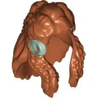 Hair Long Braided Front, Loose Back with Trans-Light Blue Ring Pattern