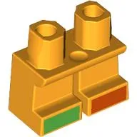 Legs Short with Bright Green/Reddish Orange Toes print