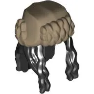 Hat, Ushanka with Long Hair Black pattern