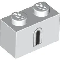 Brick 1 x 2 with Light Bluish Grey/Black Window print