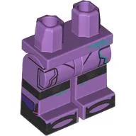 Hips and Medium Lavender Legs with Black Pockets, Shoes, Silver/Black Knee Pads print