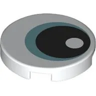 Tile Round 2 x 2 with Eye, Blue Iris, Black Pupil print