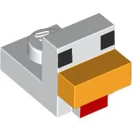 Animal Body Part, Bird, Chicken 1 x 1 with Cube Head with Face Print