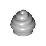 Plate Round 1 x 1 Swirled Top / Poo