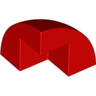 Brick Round Corner, Curved 2 x 2 x 1 2/3 Quarter Dome with 1 Cutout