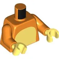 Torso, Bright Light Yellow Chest, Dark Orange Back, Tail print, Orange Arms, Bright Light Yellow Hands