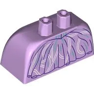 Lower Body Skirt Wide with Side Hoops (Panniers) with Gown, Dark Purple Lines, White/Sand Blue Decorations print