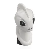 Minifig Head Special, Long Neck, Frill, Kaminoan, Black Eyes, Neck print