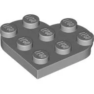 Plate Angled 3 x 3 with Heart Shape