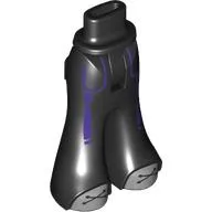 Minidoll Hips and Wide Pants with Dark Purple Stripes, Light Bluish Grey Shoes, Laces print