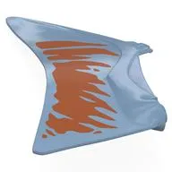 Animal Body Part, Dinosaur, Quetzalcoatlus Wing, Left with Dark Orange Shapes print