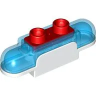 Duplo Siren with Light & Sound, 1 x 2 White Base with Red Button