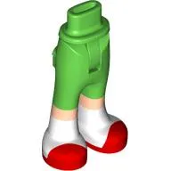 Minidoll Hips and Trousers with Back Pockets with Light Nougat Legs, White/Red Shoes print