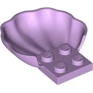 Animal Body Part, Clam / Scallop Half Shell with 4 Studs