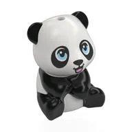 Animal, Panda, Baby, Sitting with Open Mouth, Bright Light Blue Eyes print