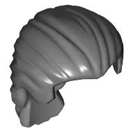 Hair Swept Back with Short Ponytail