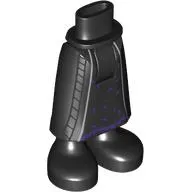 Minidoll Hips and Skirt with Ankles with Silver Trim, Dark Purple Decorations print