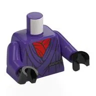 Torso, Robe, Silver Belt, Red Shirt Print, Dark Purple Arms, Black Hands