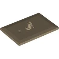 Tile Special 6 x 4 with Beveled Edges and 5mm Pin (Train Bogie Plate)