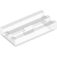 Tile Special 1 x 2 Grille with Bottom Groove