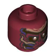 Minifig Head Vecna, Dark Purple/Gold/Dark Brown/Nougat Vines