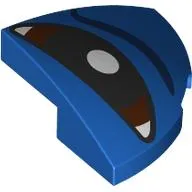 Brick Round Corner, Curved 2 x 2 x 2/3 Quarter Circle with Black/Dark Brown Eye, White Pupil, Left print