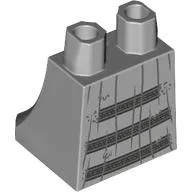 Hips and Legs Under Dress/Robe with Silver Decorated Stripes print