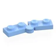 Hinge Plate 1 x 4 Swivel Top / Base - Hollow Clip [Complete Assembly]